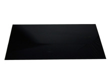 Stænkplade sort glas firkantet 80 x 40 cm